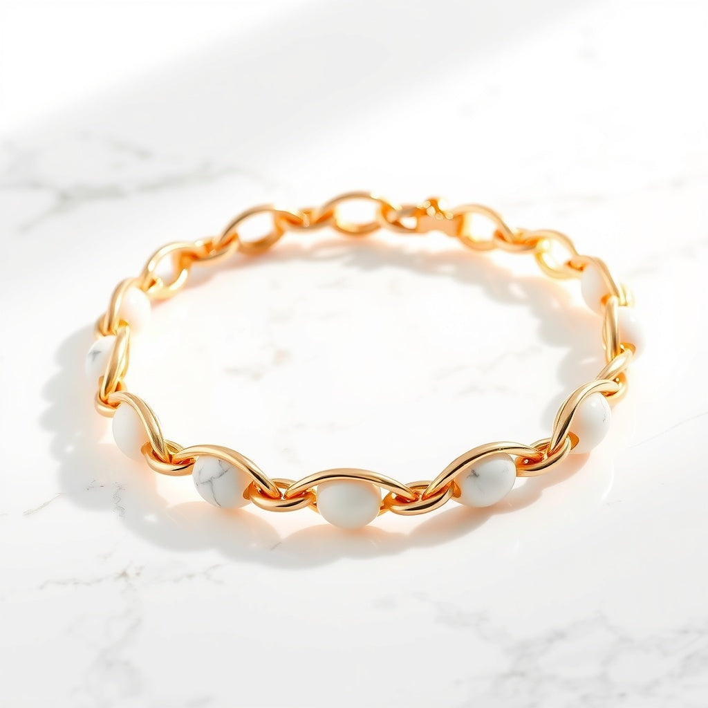 Divine Serenity Luxury Bracelets - 18k Gold & Marble